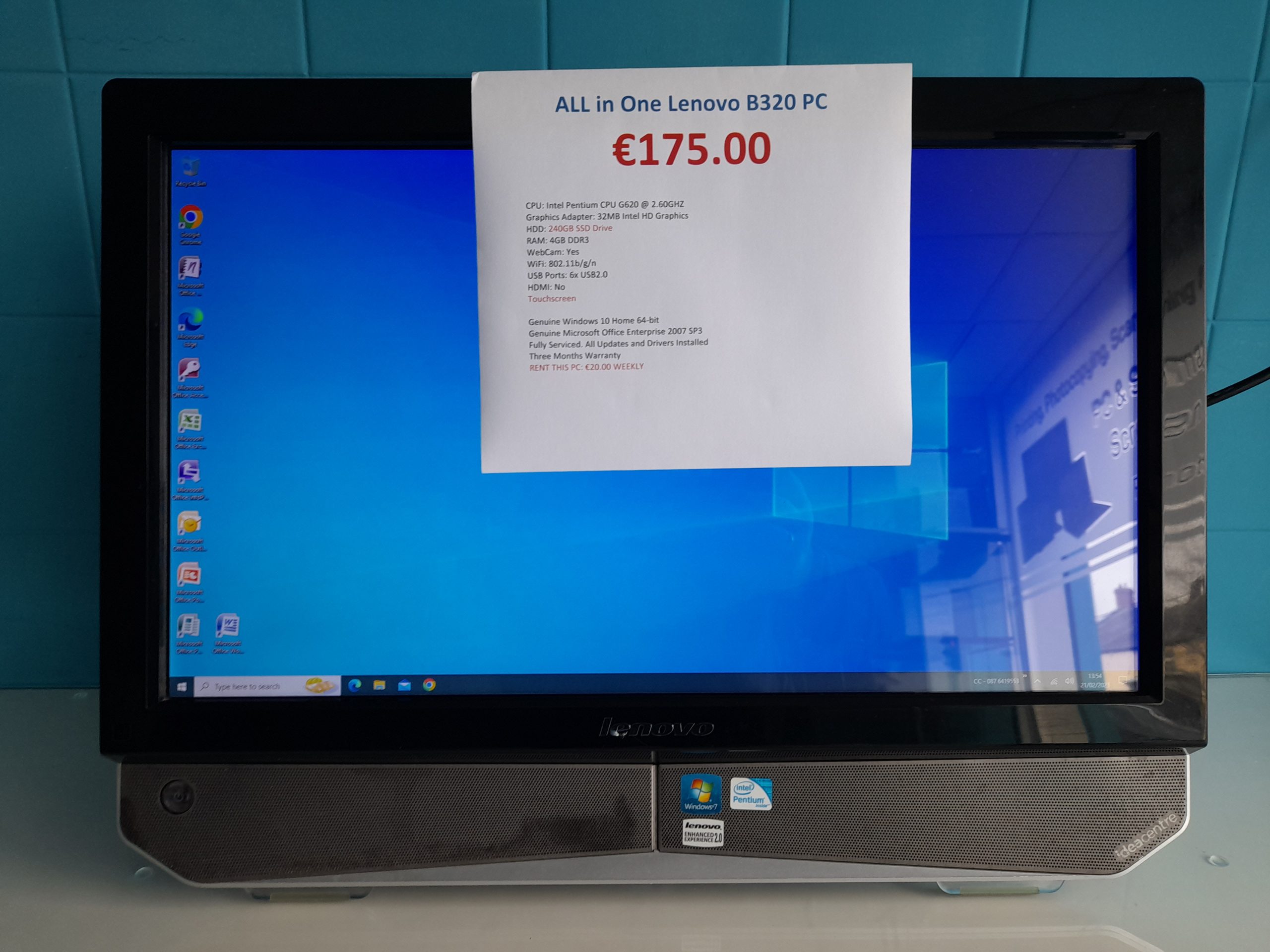 AIO Lenovo B320 TouchScreen PC - Waterford Computer Clinic